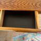 Vintage desk sled legs oak veneer