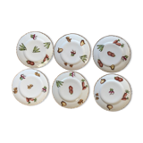 Set of 6 old dessert plates
