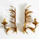 Pair of 1960s Italian gold-plated Florentine wall lamps