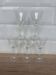Set of 5 engraved glass liqueur glasses