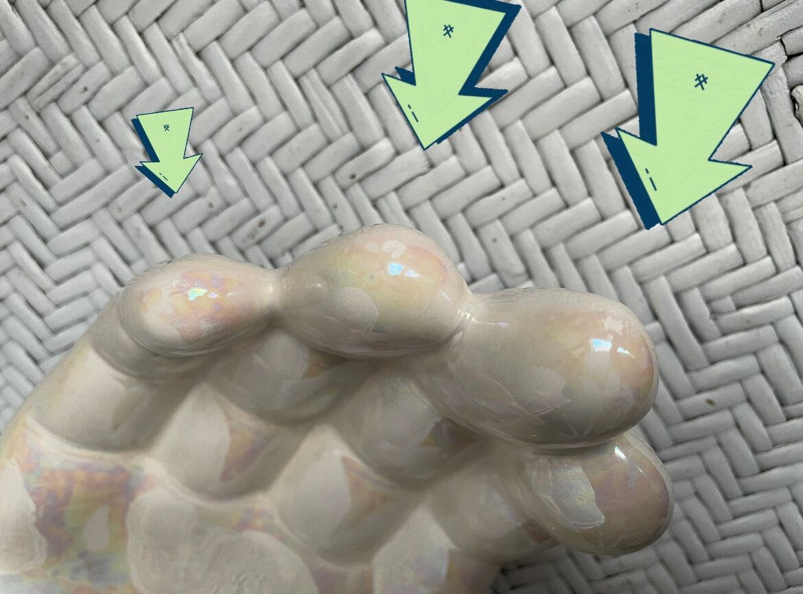 Empty ceramic hand pocket 1970