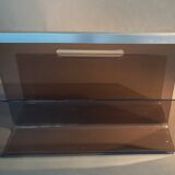 Smoked plexiglass magazine rack, Michel Dumas 1970.