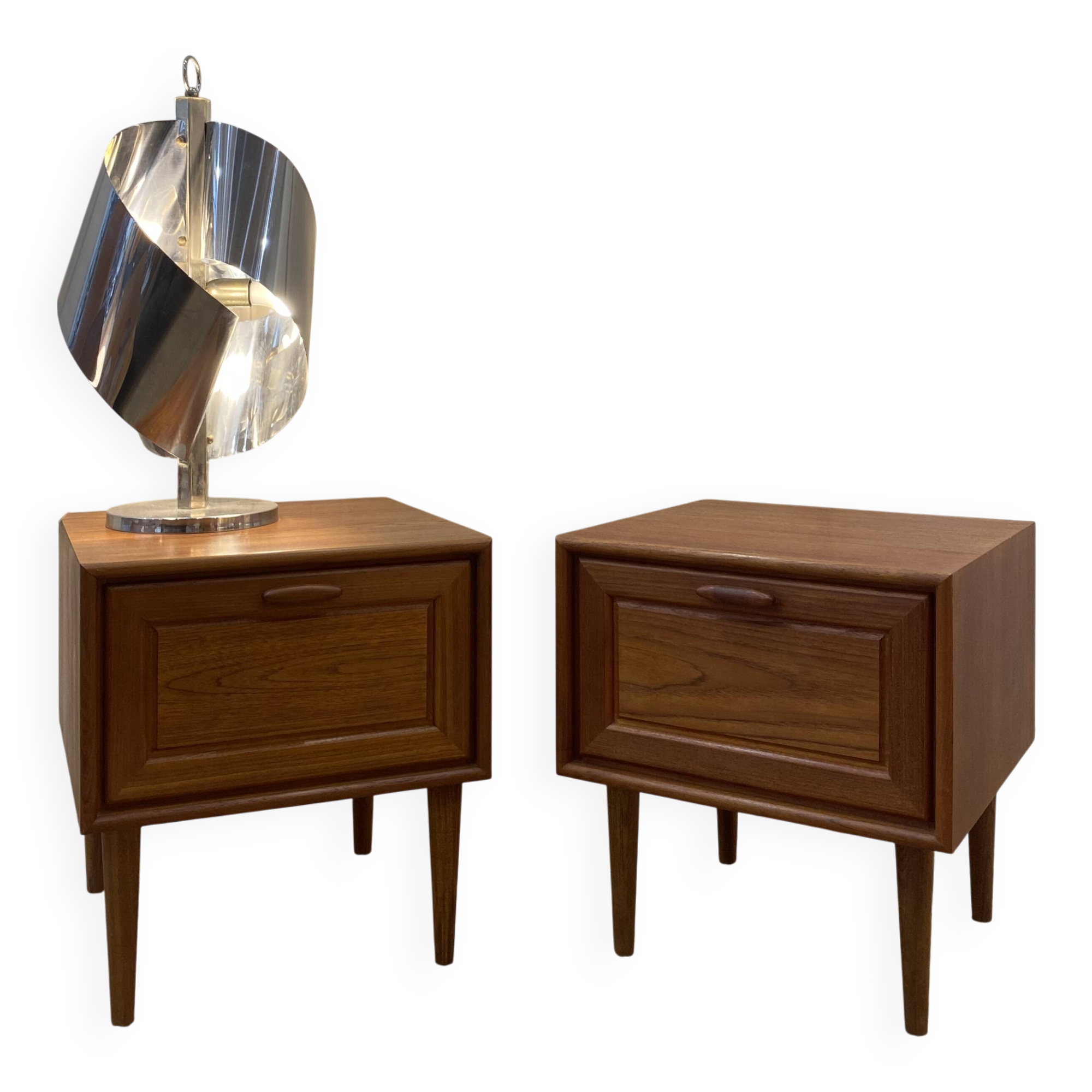 Scandinavian teak bedside table