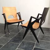 Set of 2 armchairs by Malatesta and Mason, 1950s