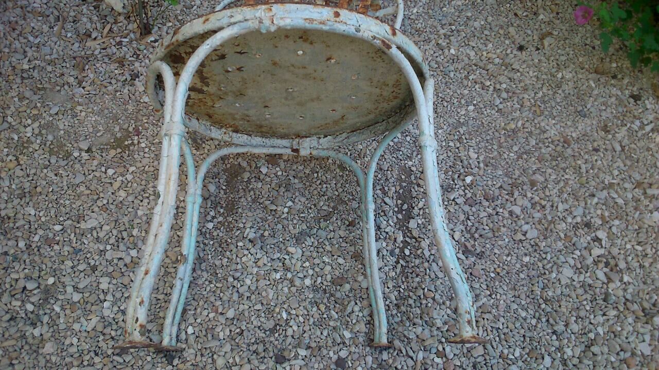 Set of 4 chairs in iron in its juice for the garden