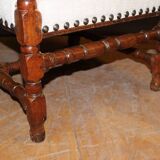 Fauteuil à crémaillère d'époque Louis XIV en noyer