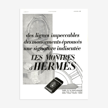 Affiche vintage années 30 Hermes 30x40cm
