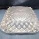 Globe square molded glass 18 cm old vintage