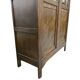 Vintage display cabinet/shelf in dark wood with glass.