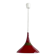 Scandinavian pendant light in red metal and brass, 1960