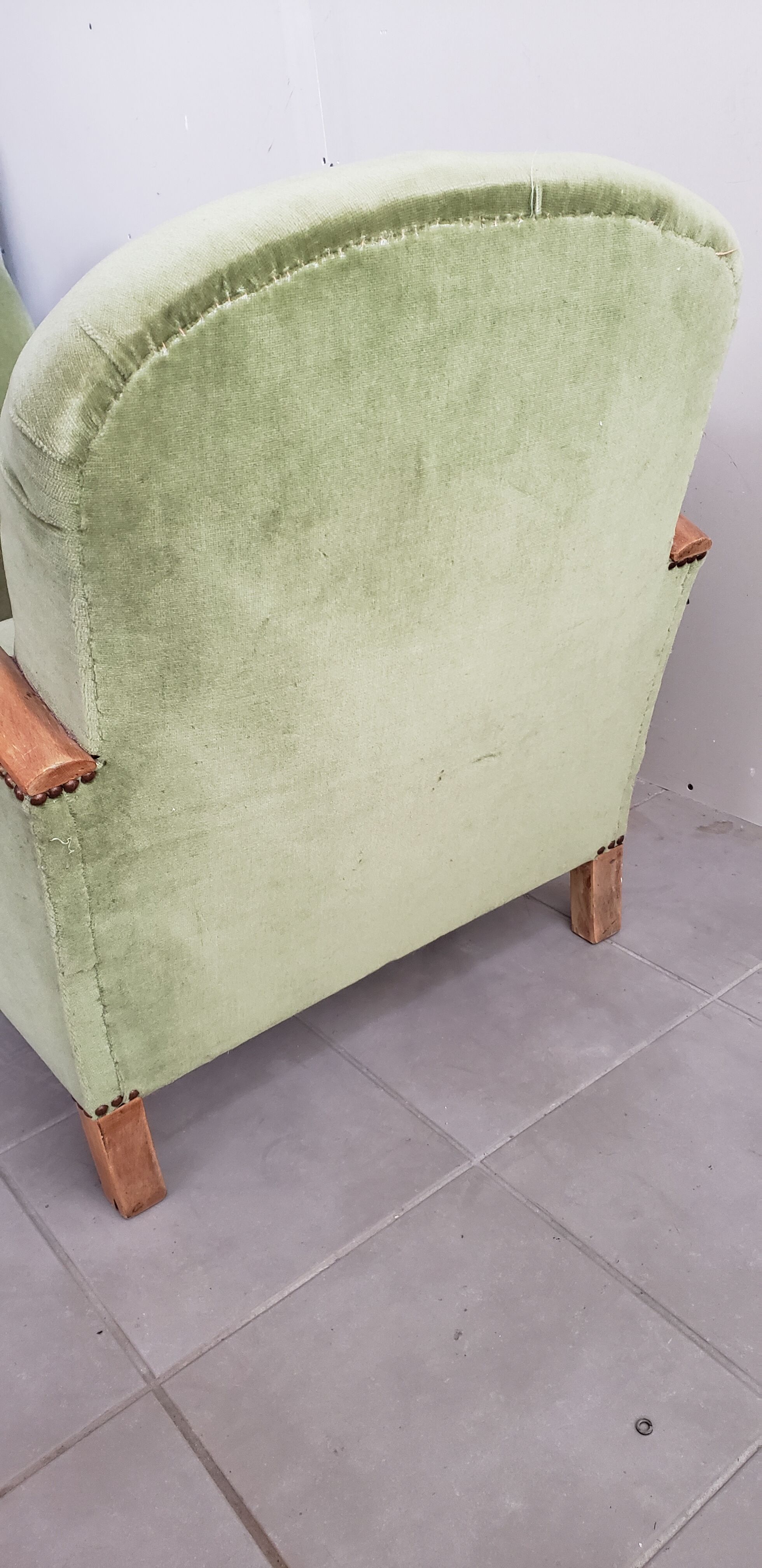 Pair of club art deco armchairs