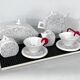 Ceramic Tea Set by Mas for Memphis Milano, 1980s, Set of 7