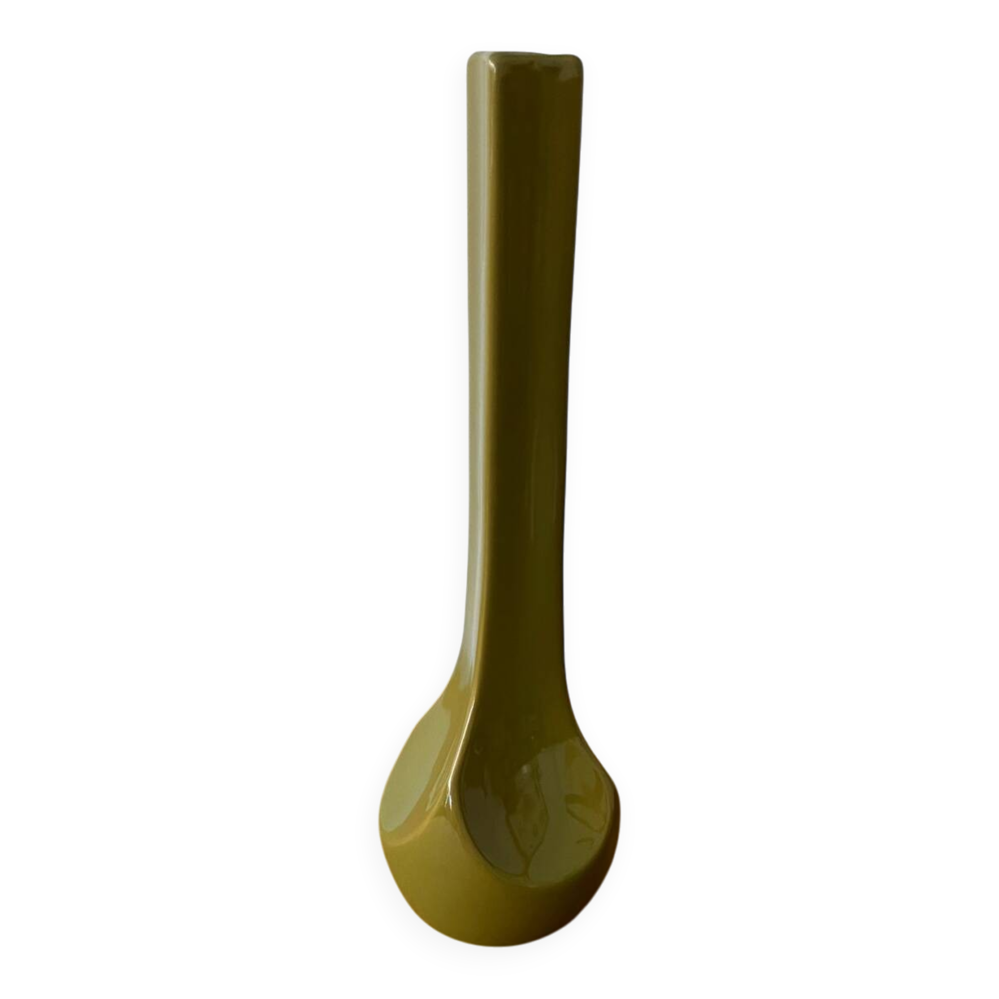 Contemporary khaki ceramic vase