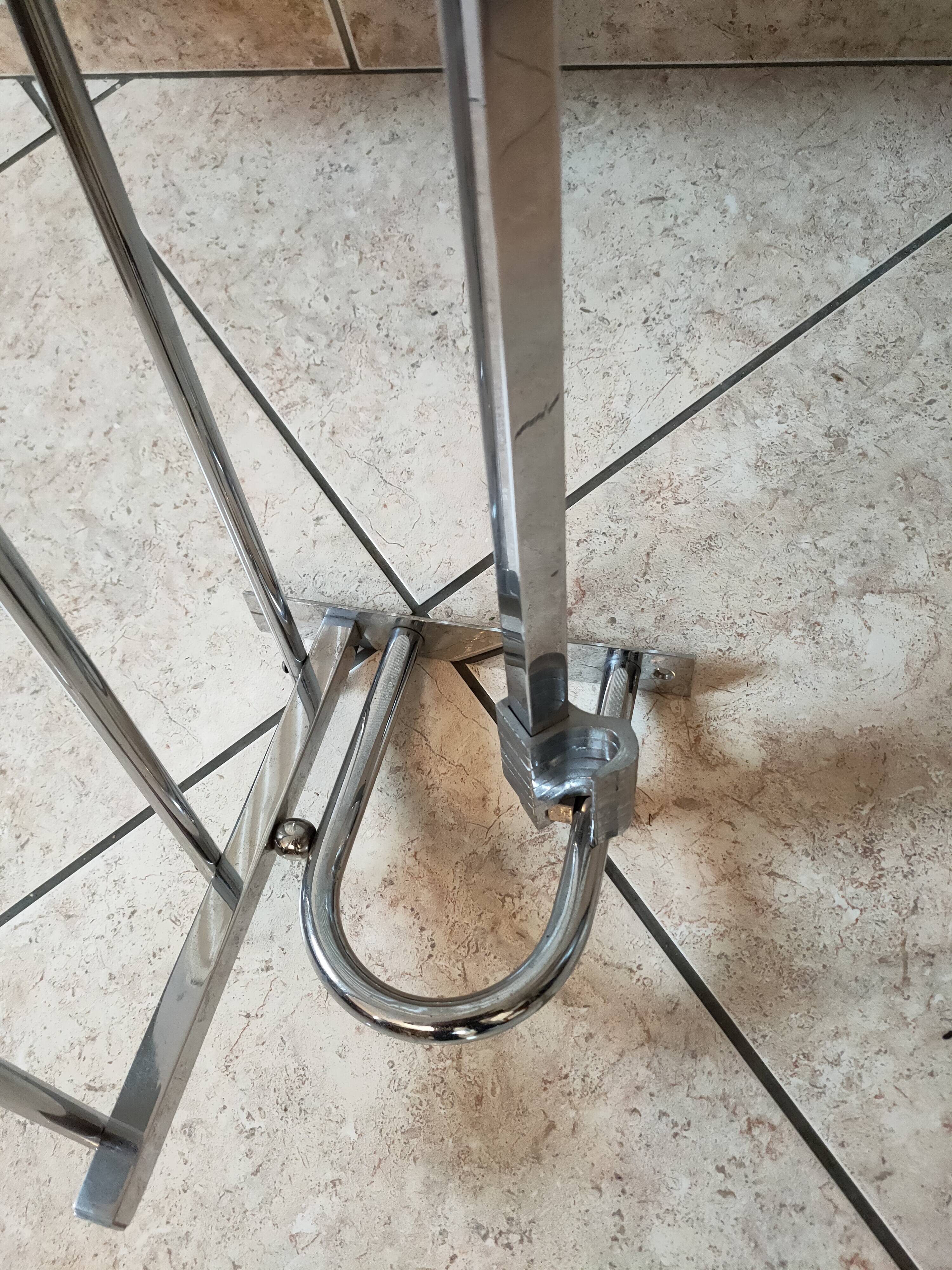 art deco coat rack in chrome metal