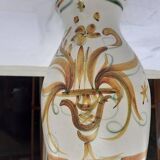 Antique KERALUC QUIMPER Ceramic Pitcher signed MLF