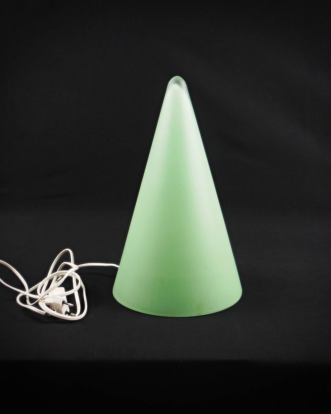 Teepee XL lamp in green opaline glass Vintage 90s design