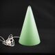 Lampe Teepee XL en verre opalin vert design Vintage 90s