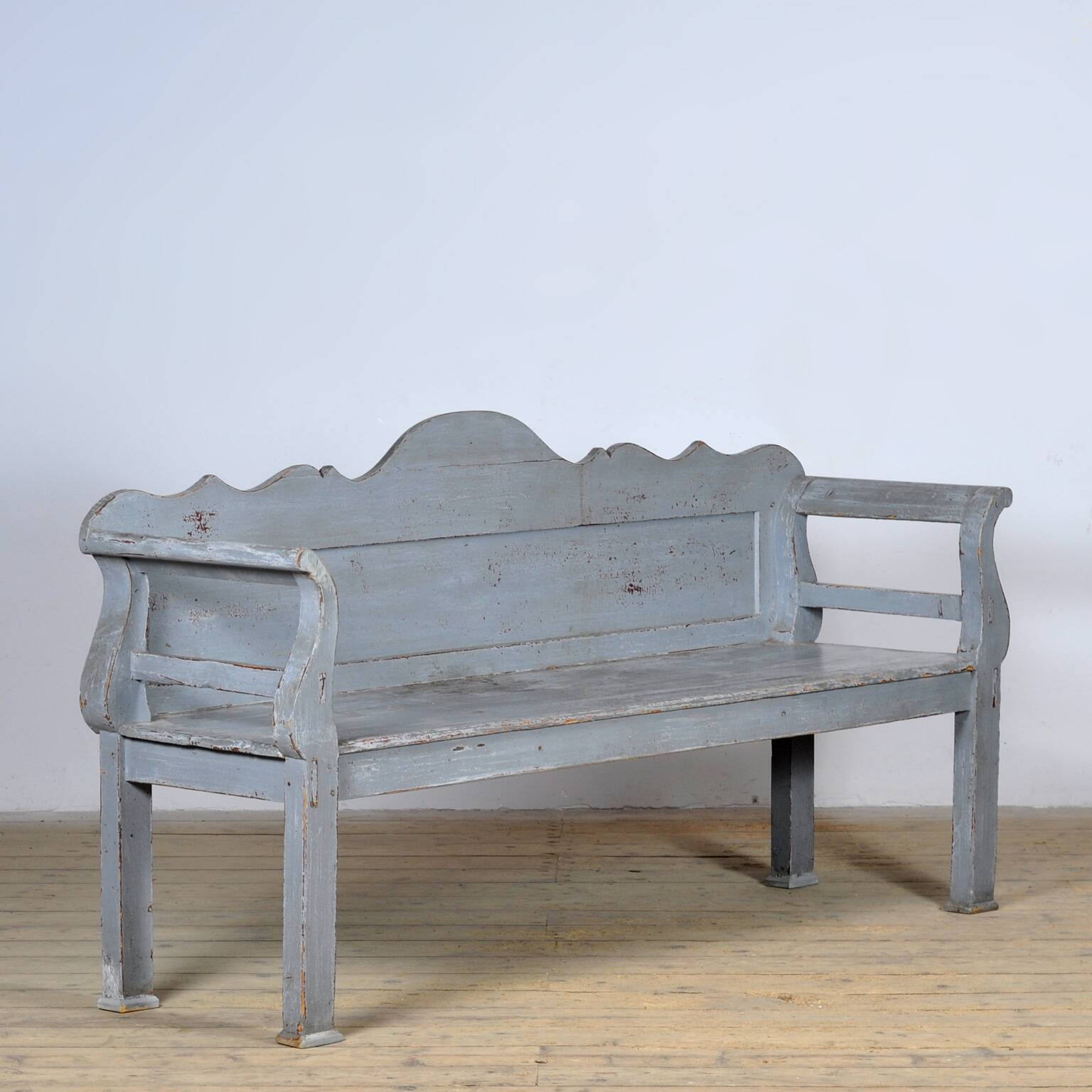 Antique Hungarian pine bench, circa 1900