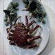 Set of 8 majolica-barbotine dishes and plates