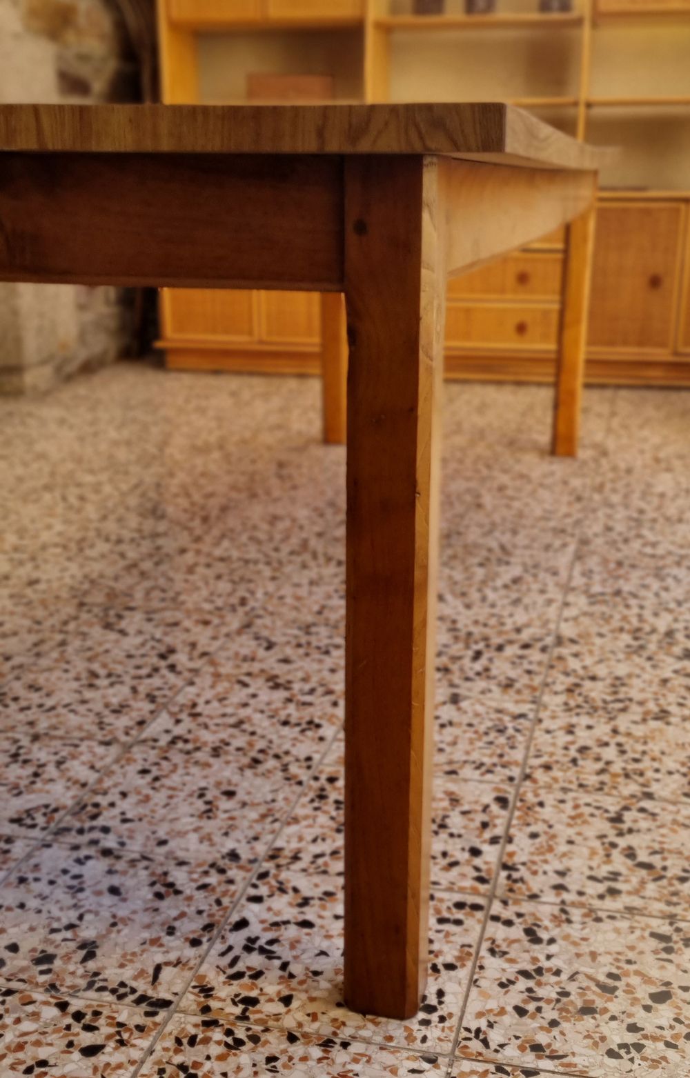 Table formica imitation wood, vintage, 70s