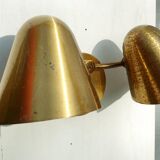 Double wall lamp adjustable brass cocottes