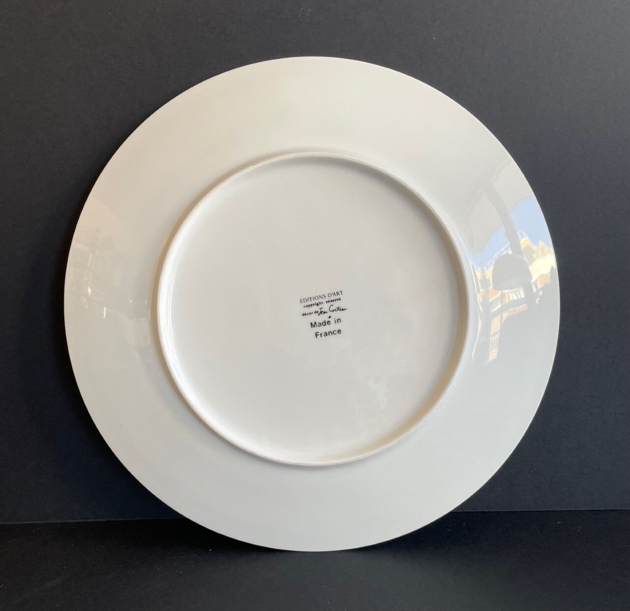 Porcelain plate designed by Jean Cocteau