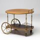 Brass and walnut bar cart by Cesare Lacca