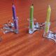 Glass table runner by A. Vialas – Vintage crystal centerpiece