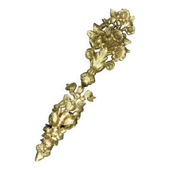 Set of two Louis XVI style floral ornaments - gilded bronze