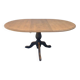Extendable round table with central leg – Chic country spirit