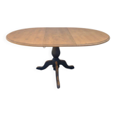 Table ronde extensible à pied central  – Esprit campagne chic