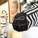 Trophy - wall lamp zebra head in beads