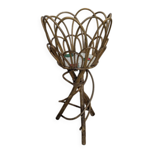 Porte plante en osier