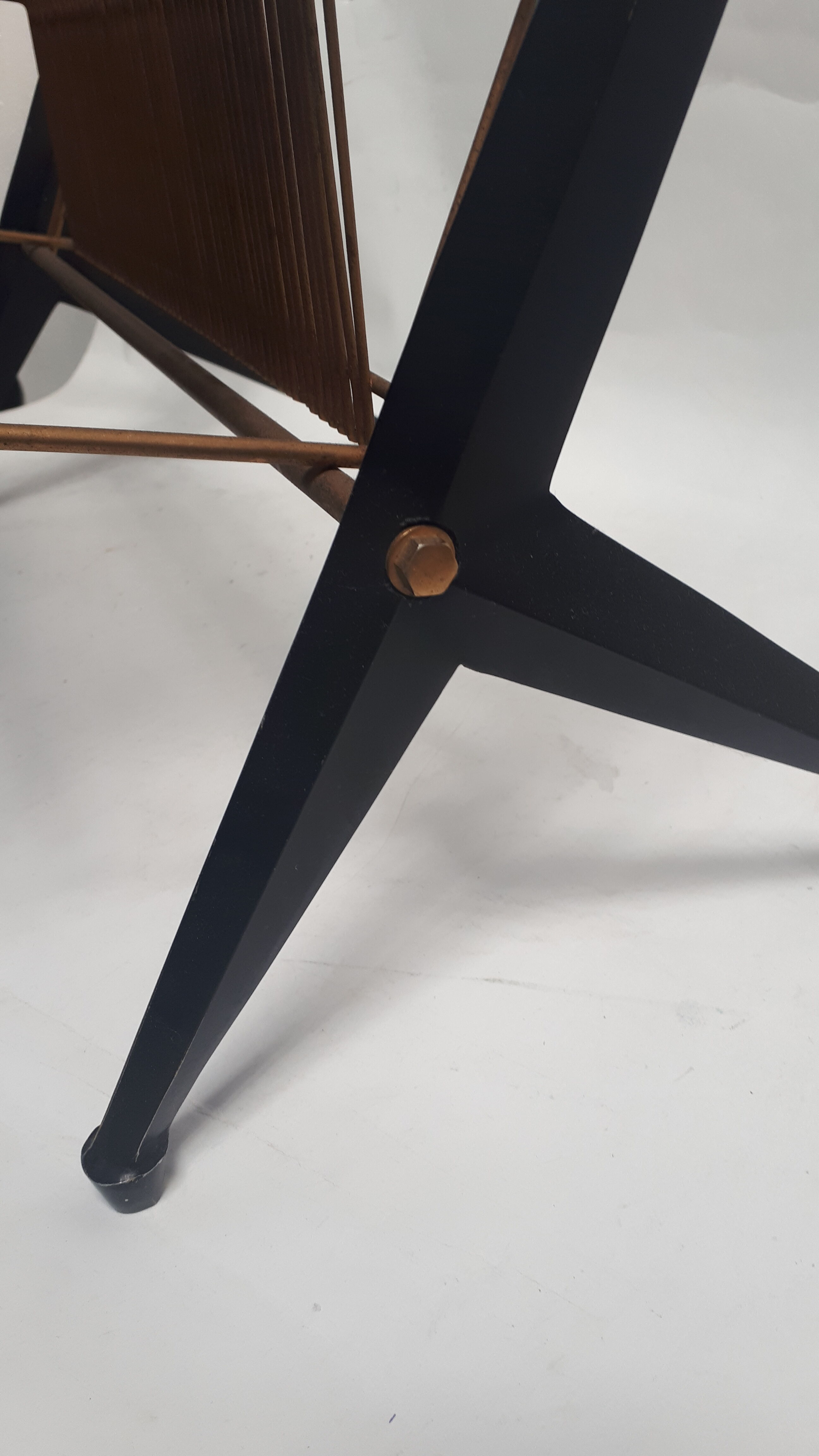 vintage coffee table 1950 1960 glass and metal storage