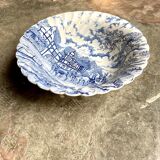 English earthenware bowl MYOTT Royal Mail white and blue