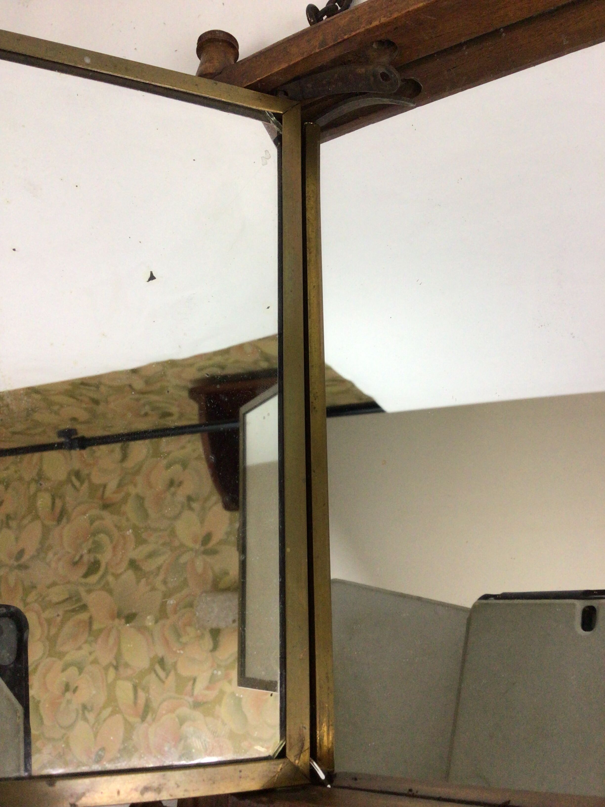 Tripletical barber mirror lb patented sgdg