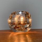 Vintage German glass table lamp by Peill & Putzler.