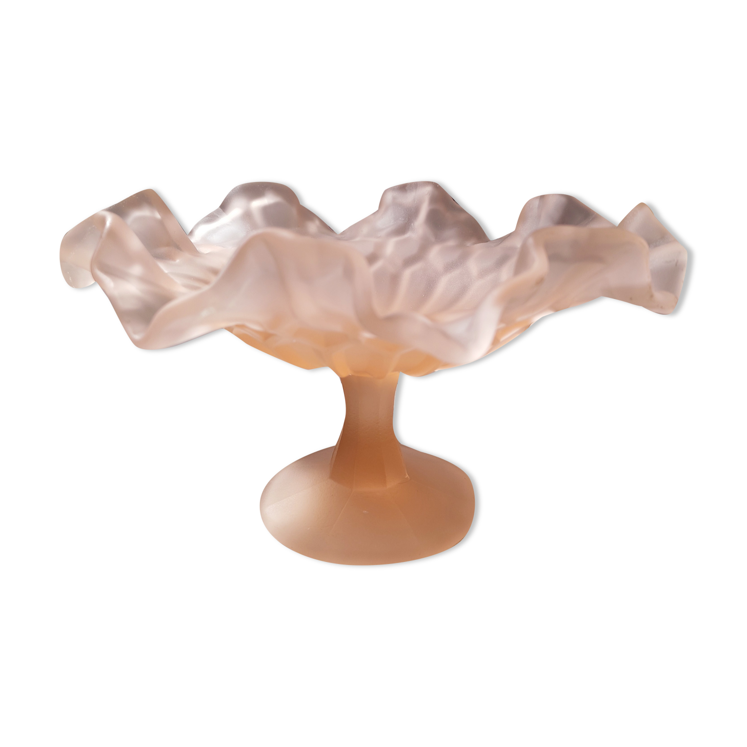 Powder pink and frosted compotier