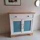 Small old sideboard painted blue and white