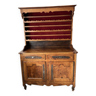 vaisselier ancien en bois massif – Style Louis XV campagnard