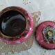 Candy/ Art Deco vallauris brown/pink fuchsia jewellery