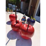 Vintage fruit set in resin and earthenware