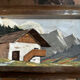 Vintage Carved and Painted Wooden Alpine Plaque 15 / 22 cm