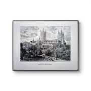 La cathédrale de Canterbury, illustration imprimée en 1879.