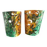 Pair of vallauris brunin style ceramic sconces