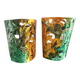 Pair of ceramic wall lights in Vallauris style, Brunin.