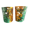 Pair of vallauris brunin style ceramic sconces