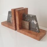 Modernist marble bookends