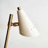 Italian three-headed brass lamp, 1950s design