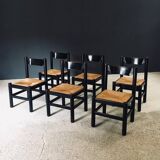 Mid-Century Modern Carimate Dining Chairs, Italy, 1970s, Set of 6